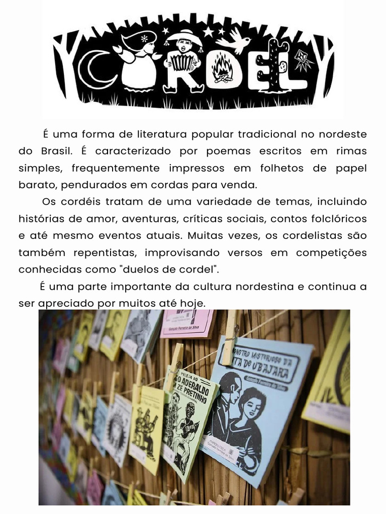 Literatura de Cordel no Nordeste Brasileiro | PDF