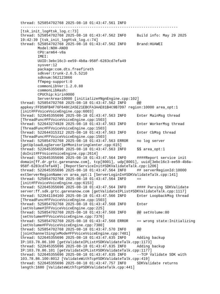 HUAWEI NOH-AN00 SDK Log Analysis | PDF | Computer Engineering | Digital ...
