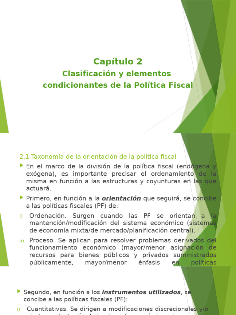 Clasificación de la Política Fiscal | PDF | La política fiscal ...