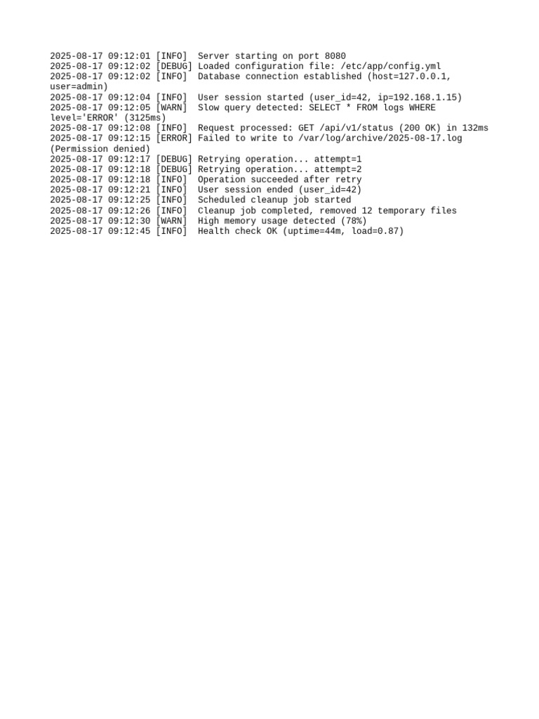 Logs 1 | PDF
