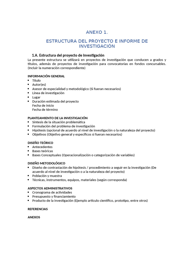 Estructura de Proyecto e Informe de Investigación | PDF | Diseño ...