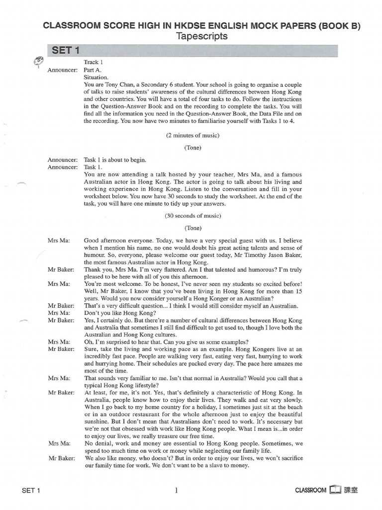 Book B Tape Script | PDF