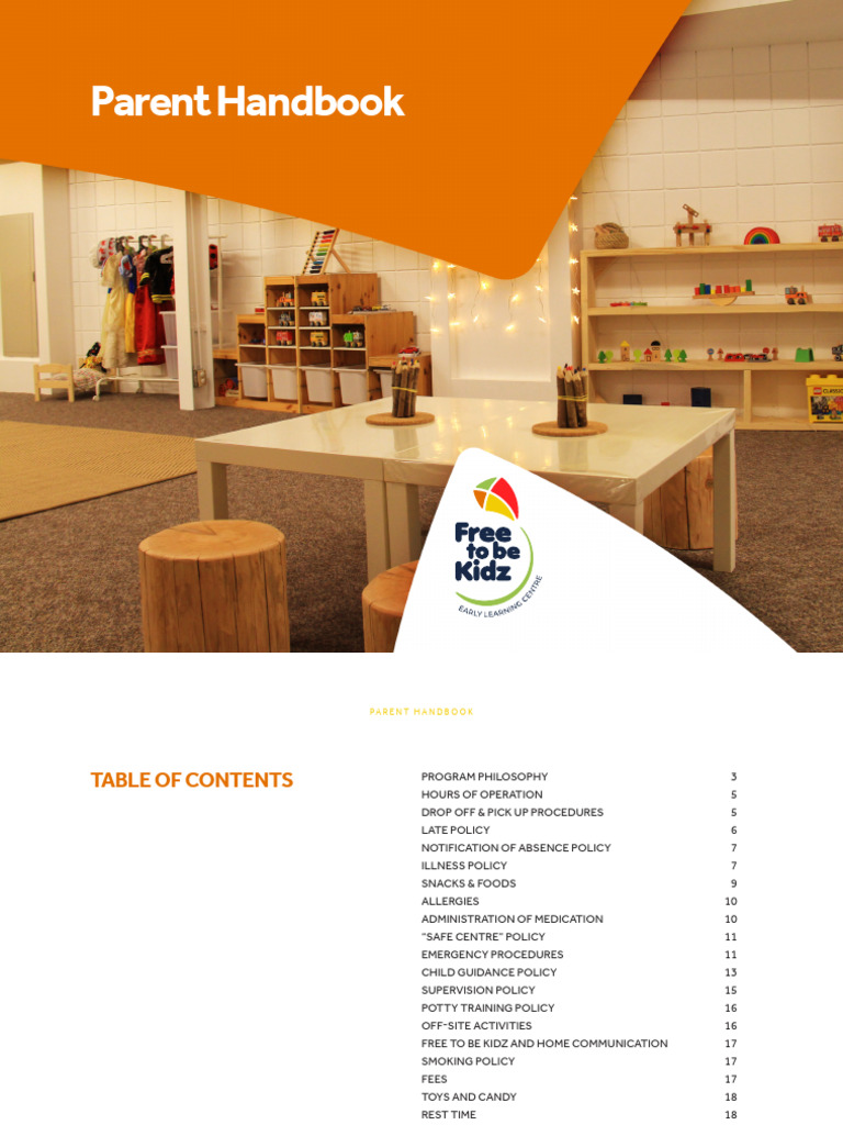Parent Handbook for Free to be Kidz | PDF