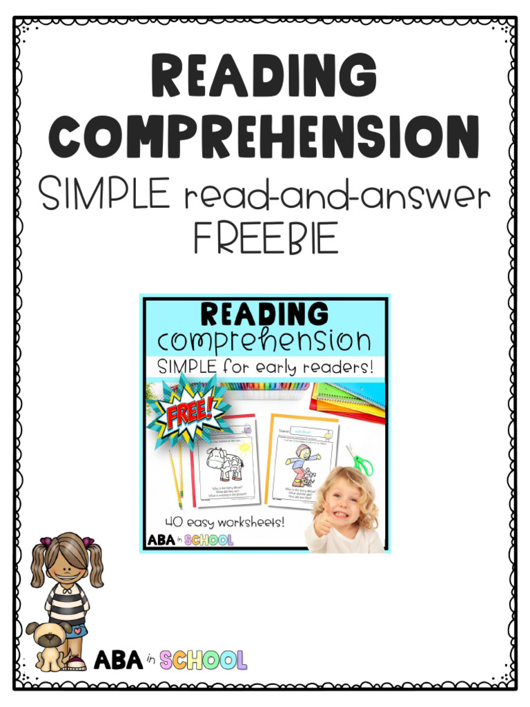 Free Reading Comprehension Resource | PDF