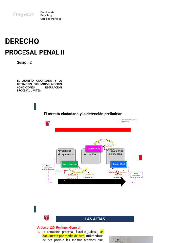 Derecho Procesal Penal II - Sesion 2 | PDF | Ley procesal | Fiscal