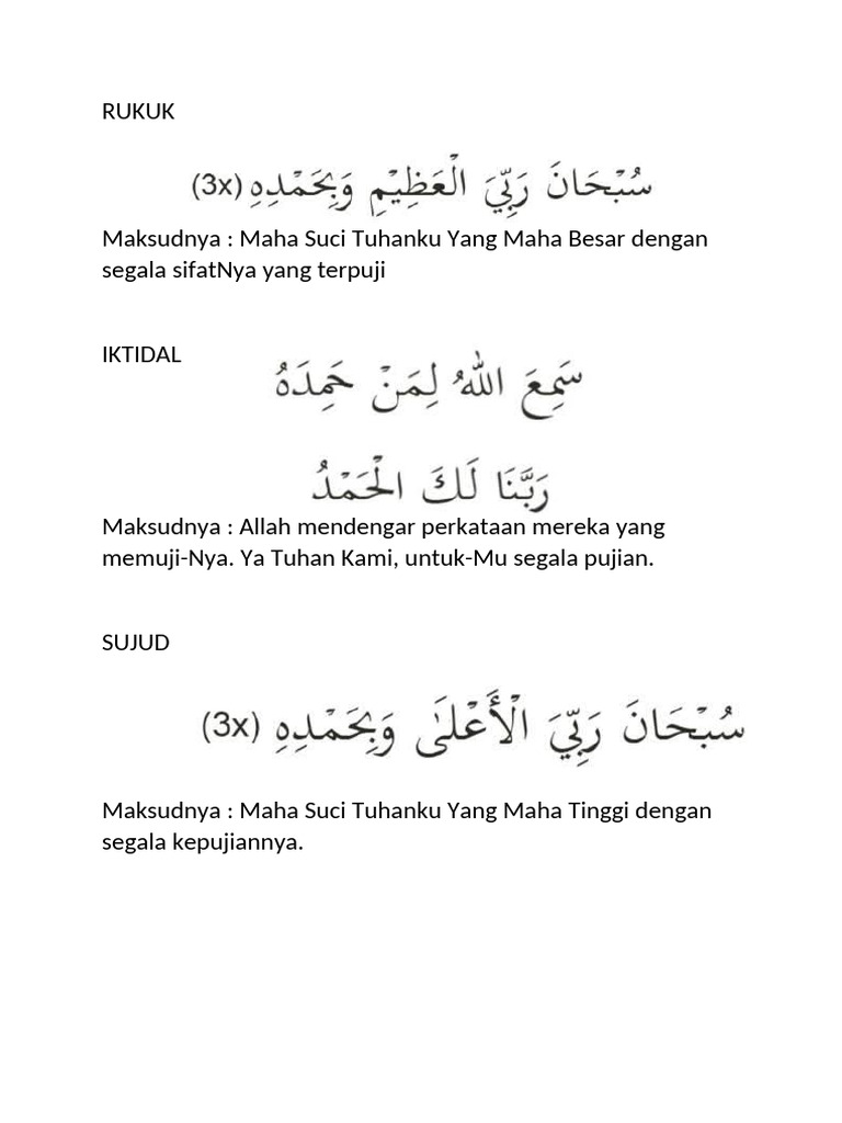 Iktidal dan Tahiyat dalam Solat | PDF