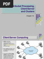 Distributed Processing, Client/Server and Clusters