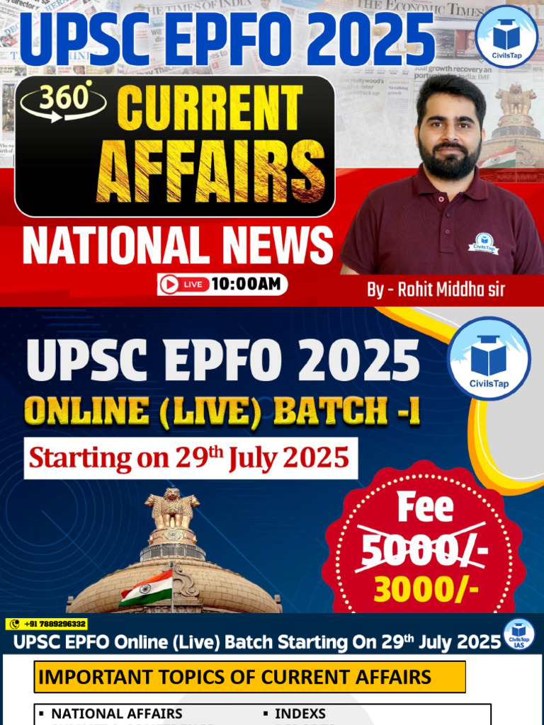Current Affairs for Class 5 - 2025 | PDF