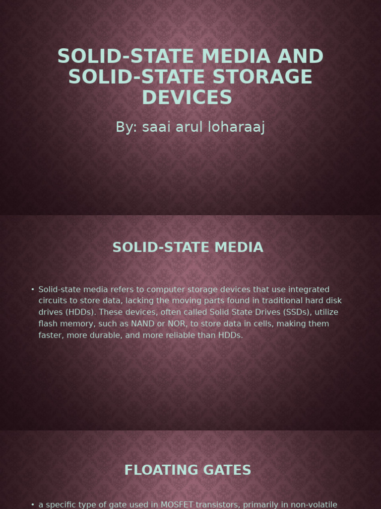 Understanding Solid-State Media Types | PDF | Solid State Drive ...