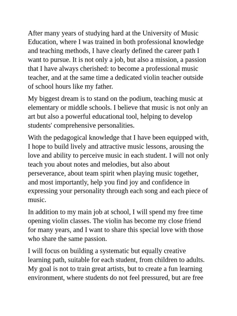 After Many Years of Studying Hard at The University of Music Education ...