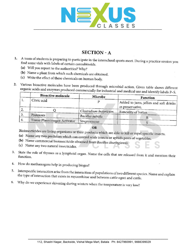 Biology Test | PDF