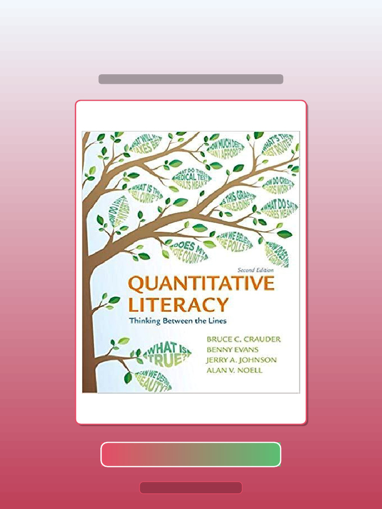 Quantitative Literacy Thinking Between The Lines Second Edition Digital ...