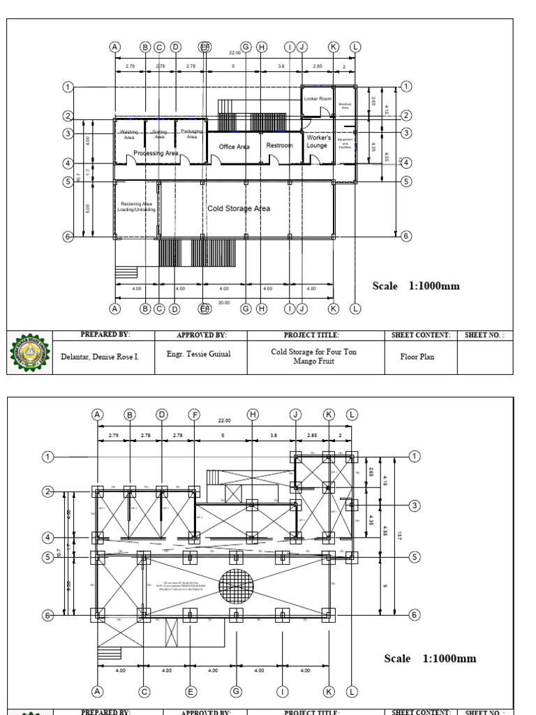 Cold Storage Floor Plan for Mangoes | PDF | Concrete | Sand