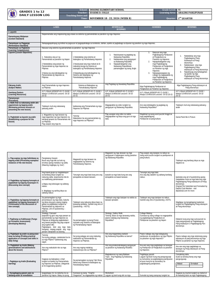 Week 8 Ap Q2 | PDF
