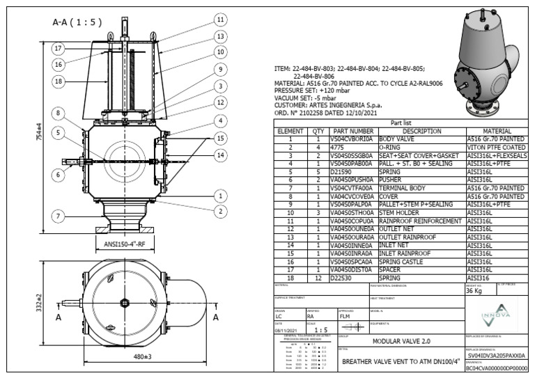 Modular Valve Part List and Specifications | PDF | Mechanical ...