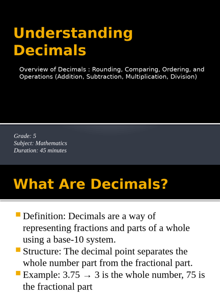 Rounding and Dividing Decimals Guide | PDF | Division (Mathematics ...