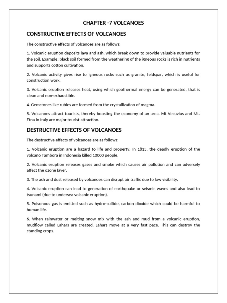 Impacts of Volcanic Eruption | PDF | Volcano | Rock (Geology)