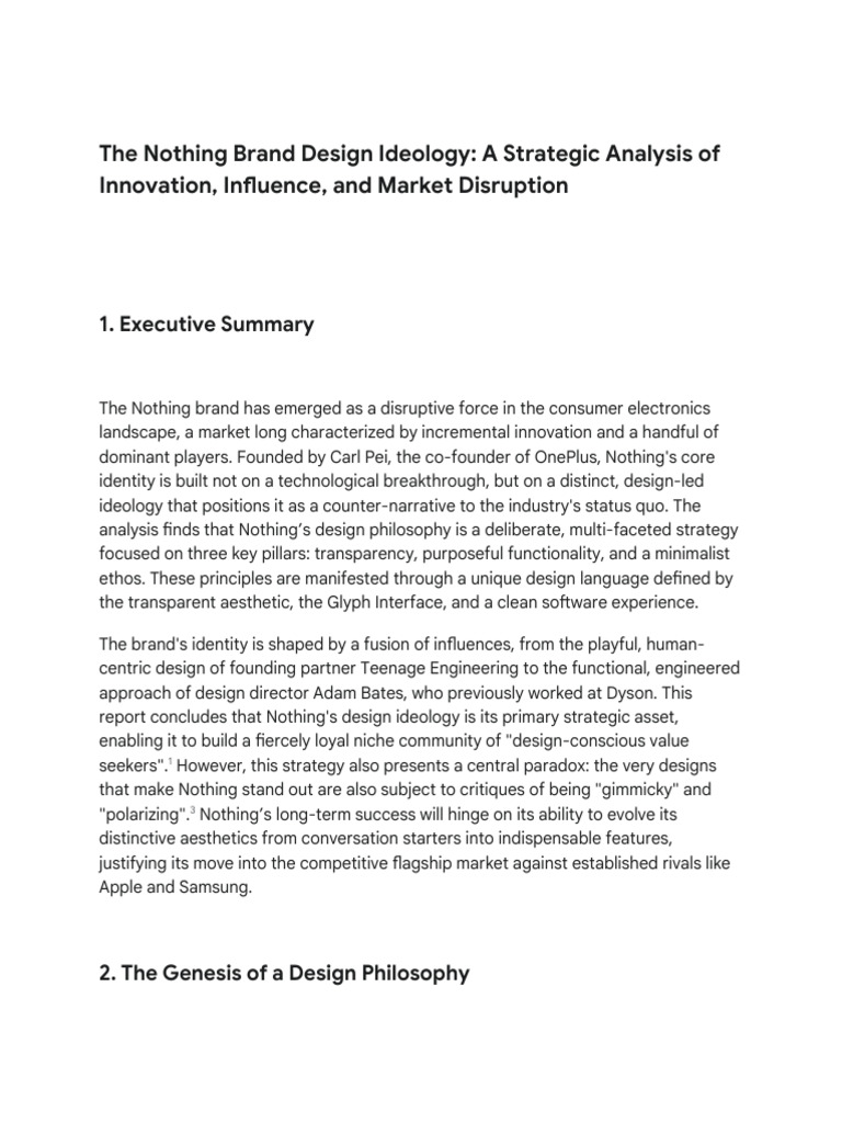 Nothing Brand's Design Strategy Analysis | PDF | Smartphone | Brand