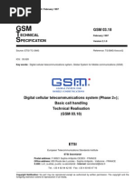 Basic Call Handling GSM 03.18