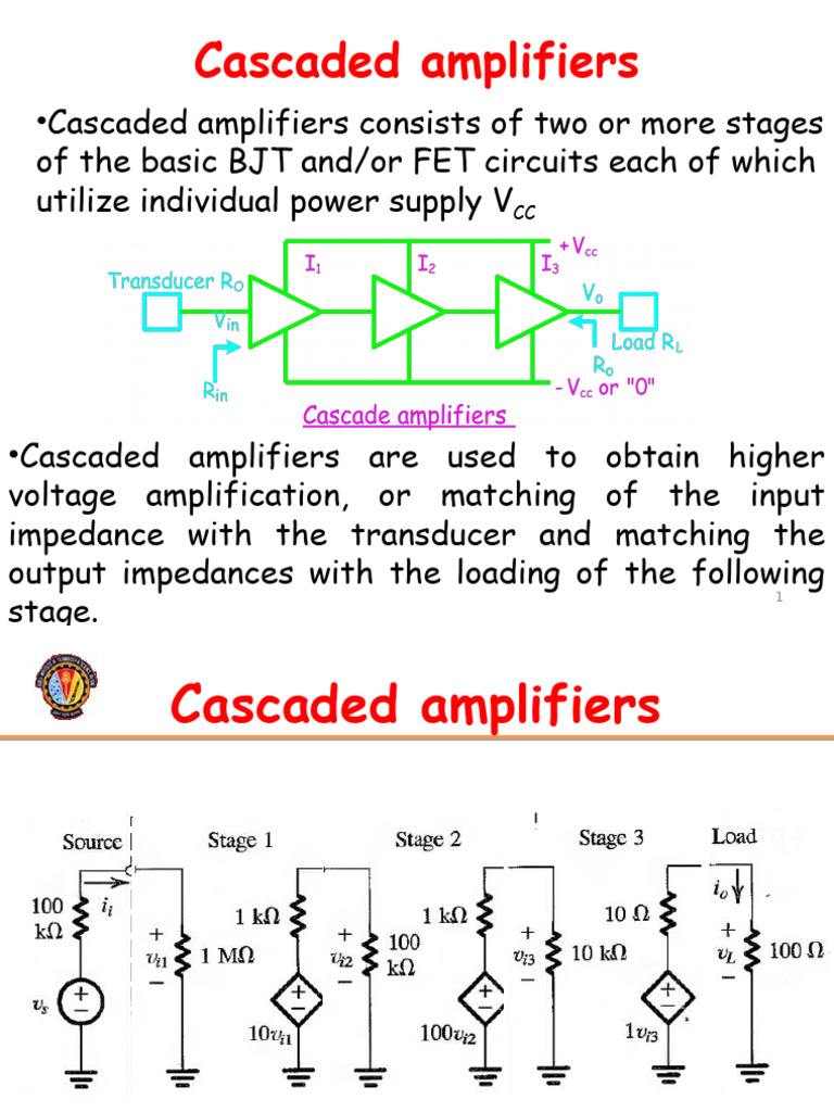 Cascaded Amplifiers Overview and Analysis | PDF