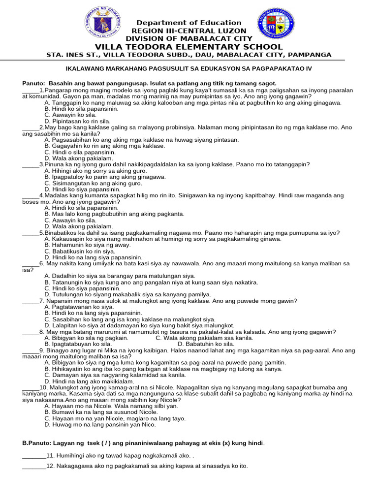Esp 4 - Q2 | PDF