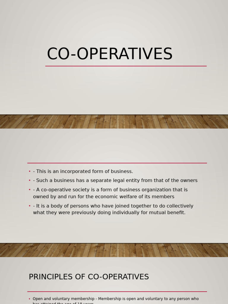 Principles of Cooperative Societies | PDF | Cooperative | Loans