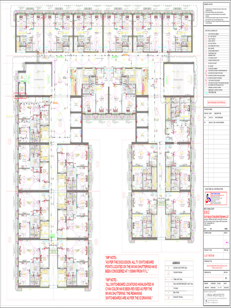 REHAB SEWRI Mivan Typical Floor Electrical Layout - R1 - 08.08.2025 | PDF