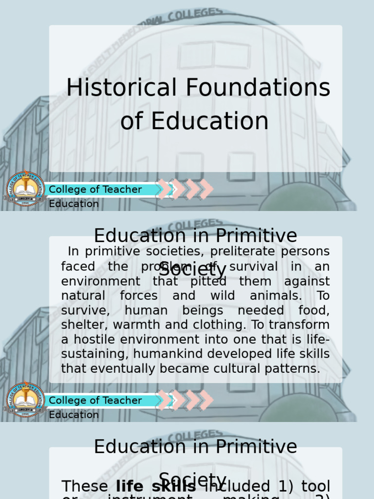 Historical Foundations of Education | PDF | Teachers | Schools