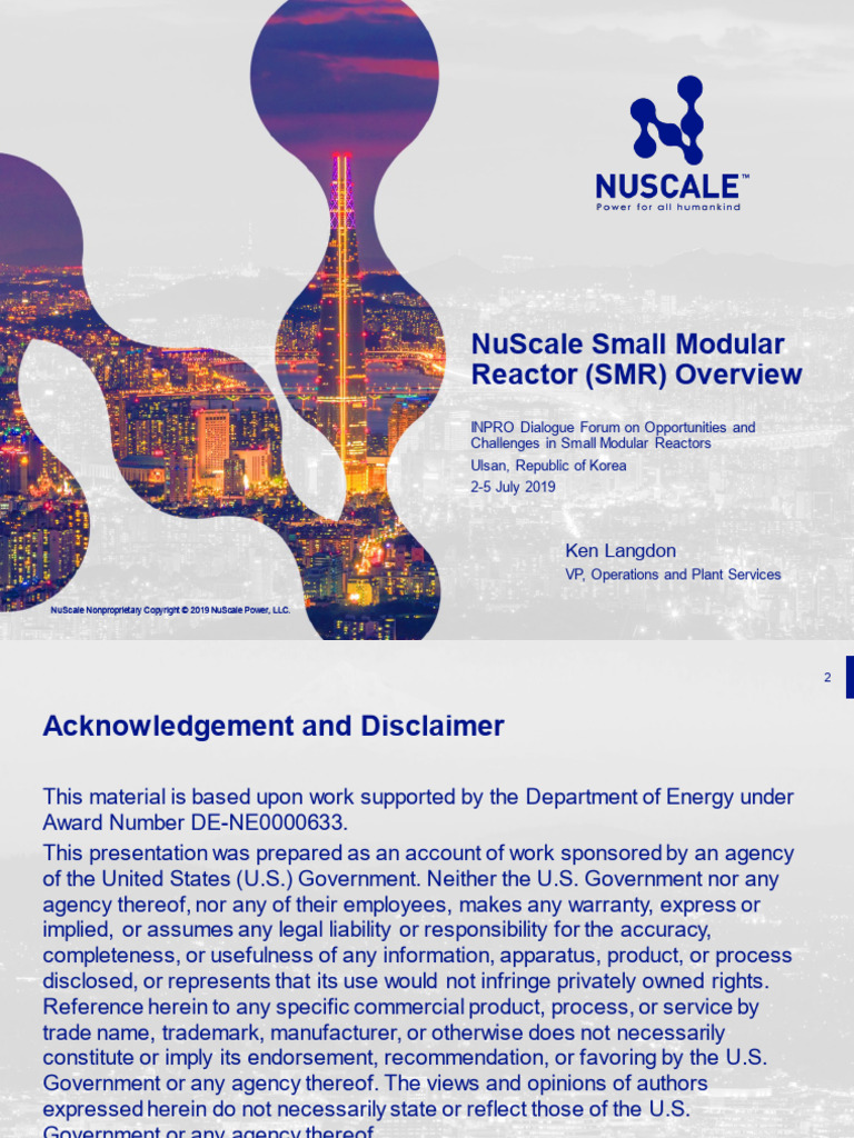 NuScale Small Modular Reactor Overview | PDF | Nuclear Reactor ...