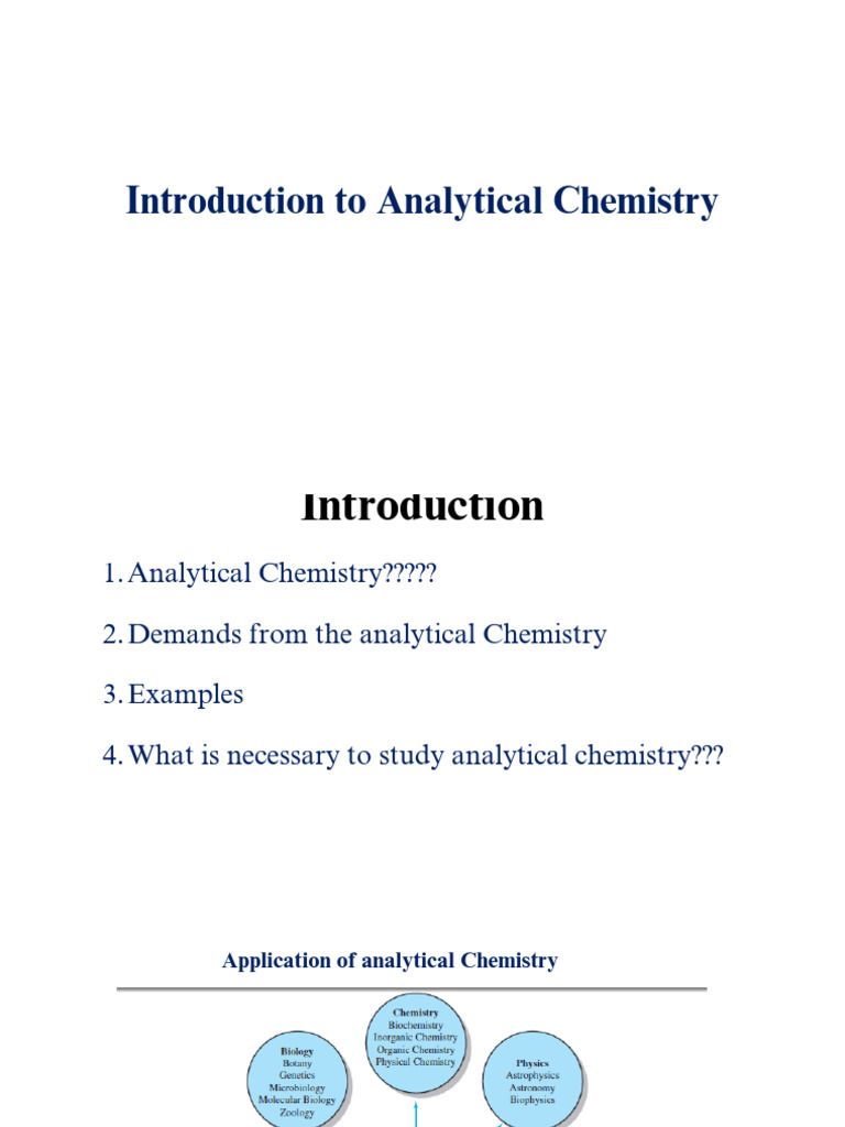 Introduction to Analytical Chemistry | PDF | Detection Limit ...