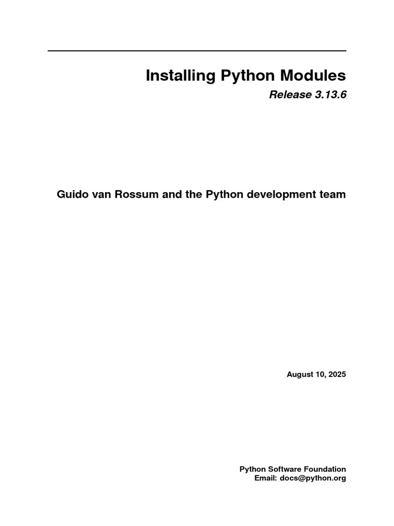 How to Install Python Modules | PDF | Parameter (Computer Programming ...