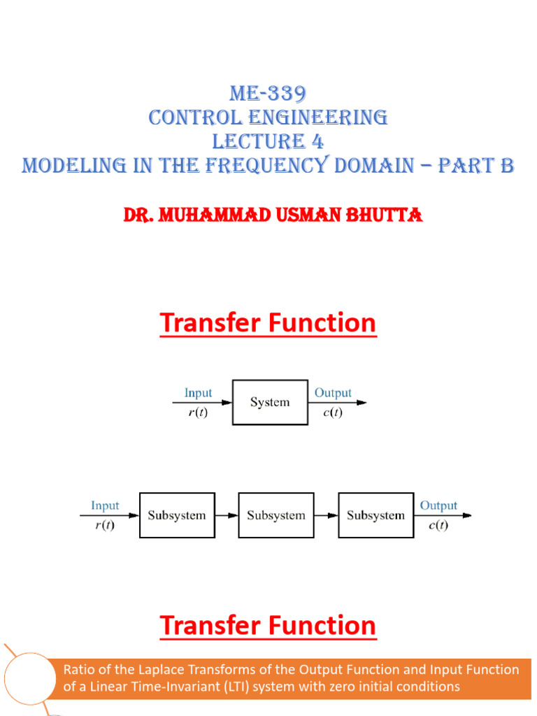 Frequency Domain Transfer Functions | PDF | Laplace Transform ...