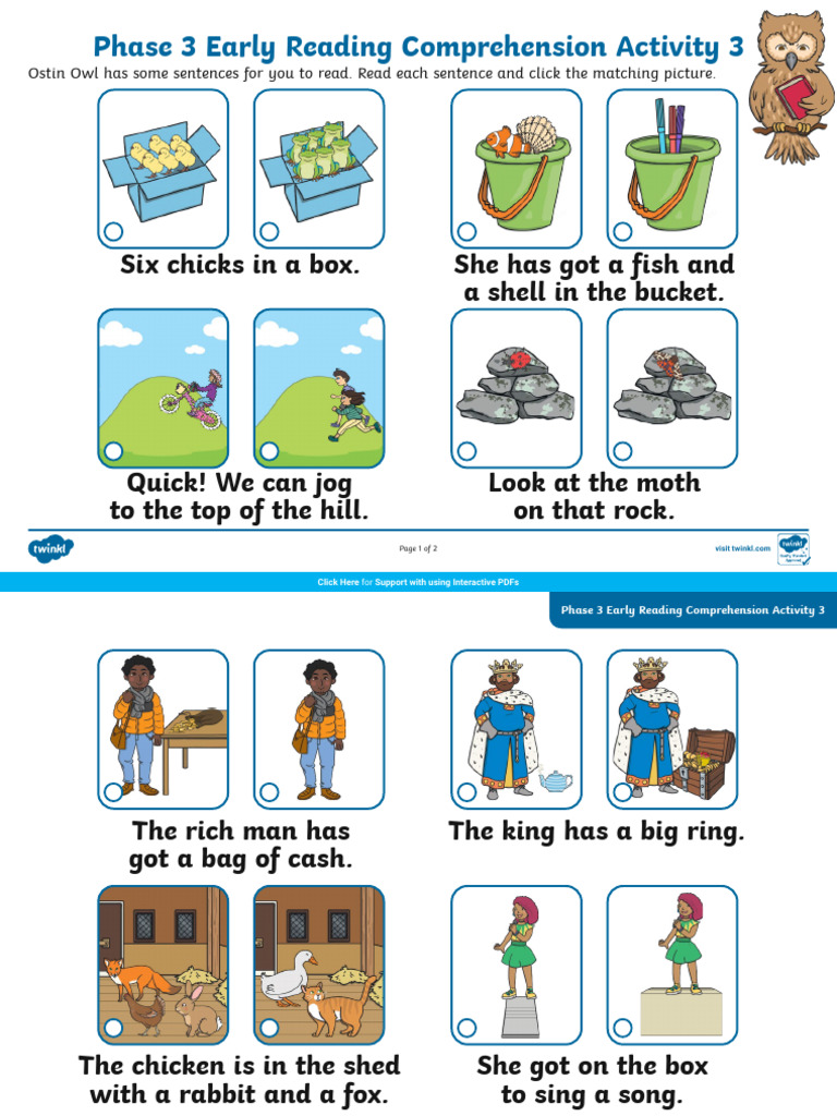 Phase 3 Early Reading Comprehension Activity 3 | PDF