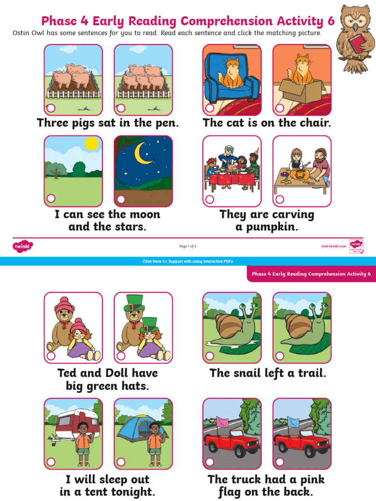 Phase 4 Early Reading Comprehension Activity 6 | PDF
