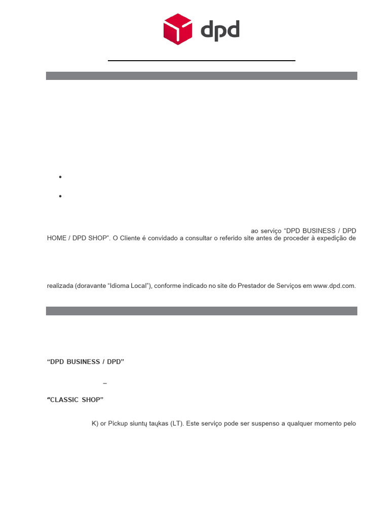 Condições de Transporte Internacional DPD | PDF | Impostos | União Europeia