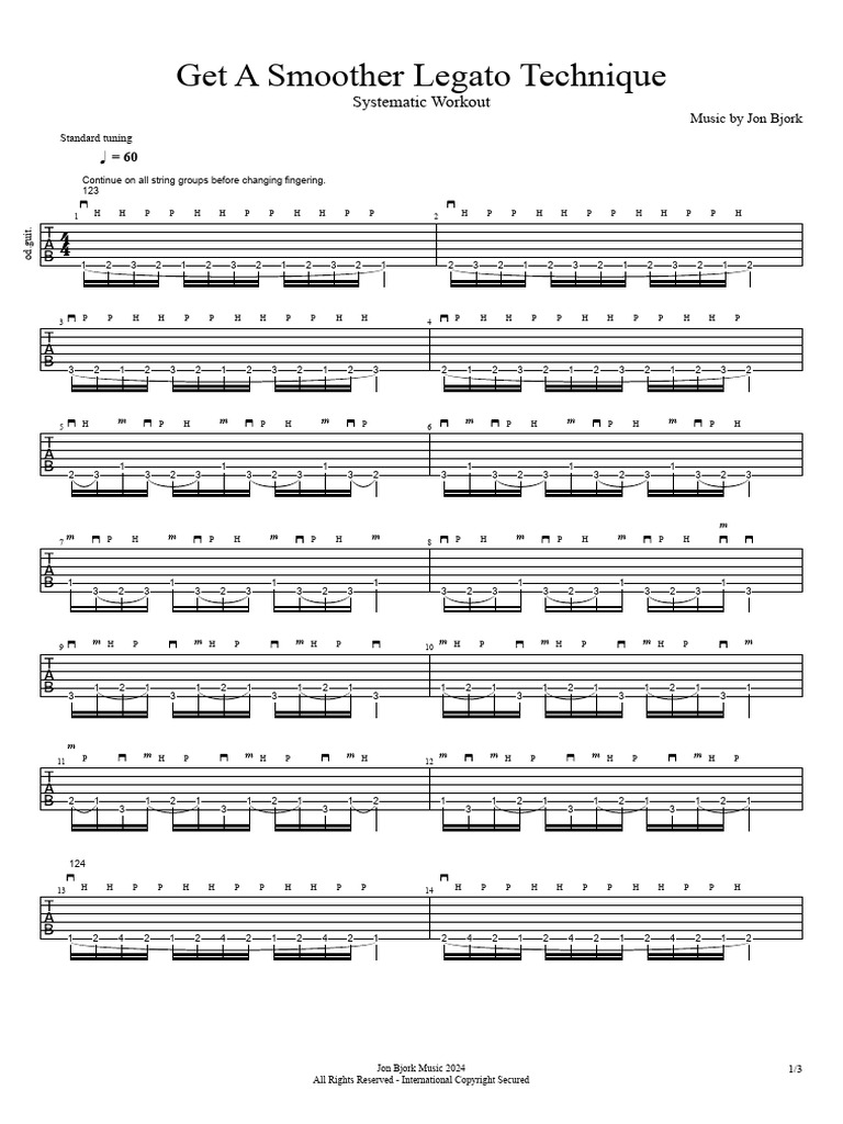 Mastering Legato Guitar Techniques | PDF | Necked Lutes | European ...