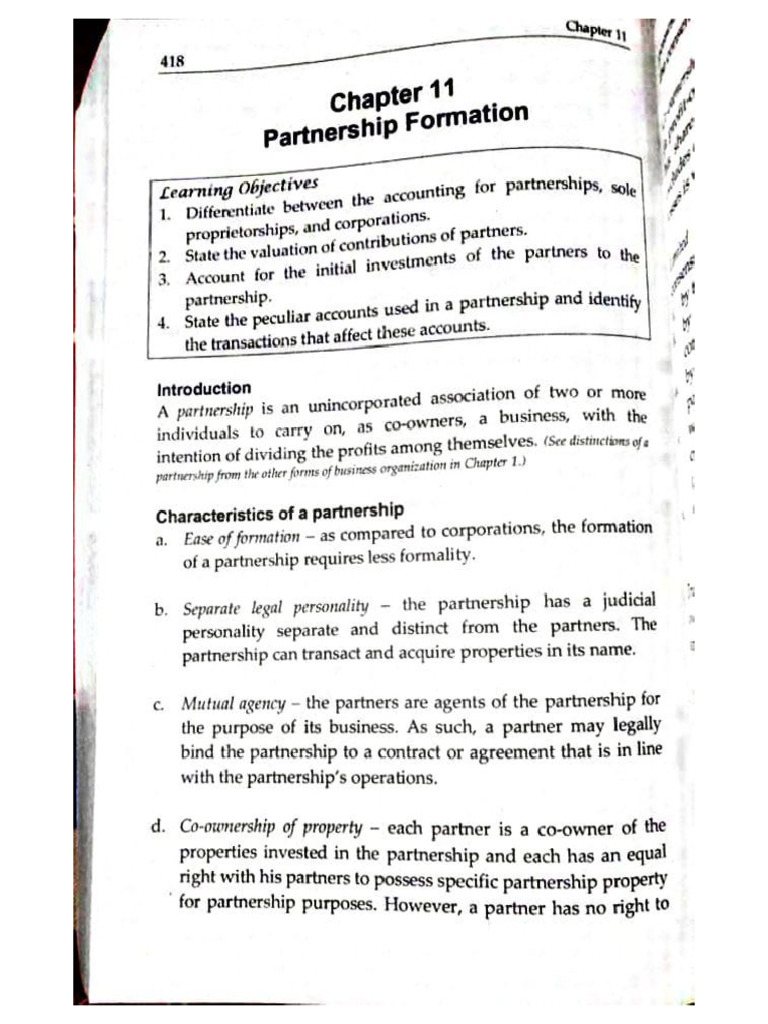 11 Partnership Formation Financial Accounting and Reporting (3rd