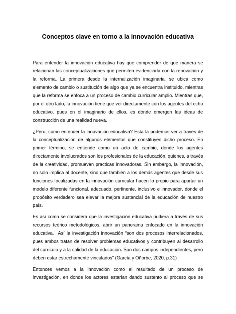 Claves de la Innovación Educativa | PDF | Innovación | Maestros