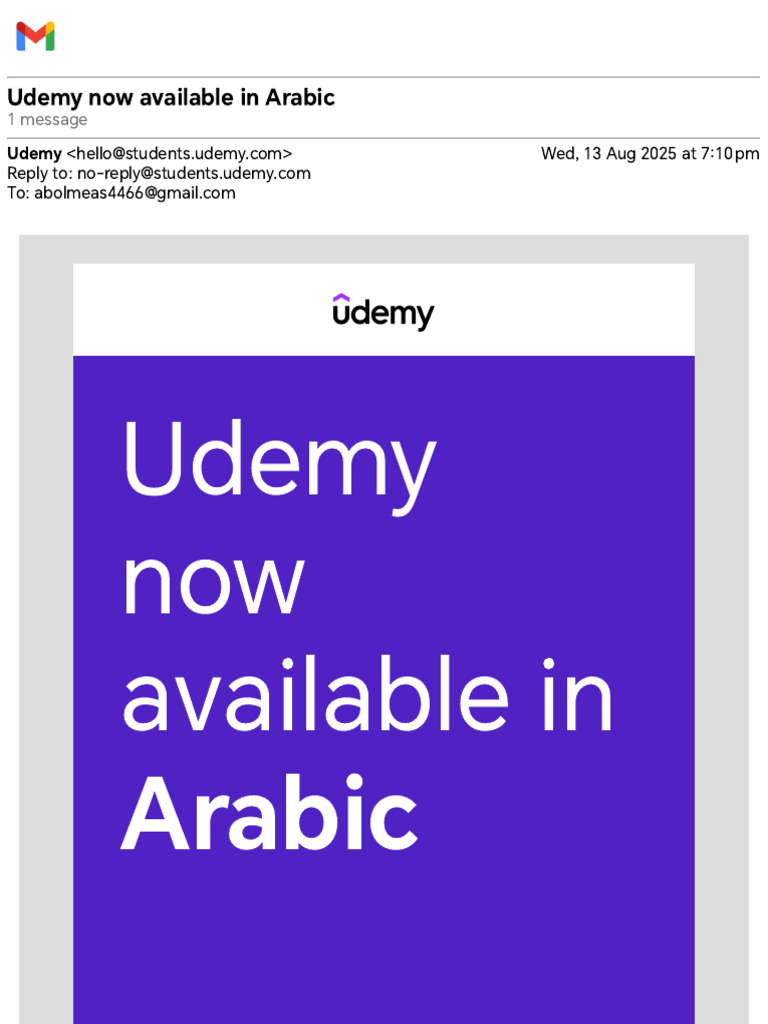 Udemy Now Available in Arabic | PDF