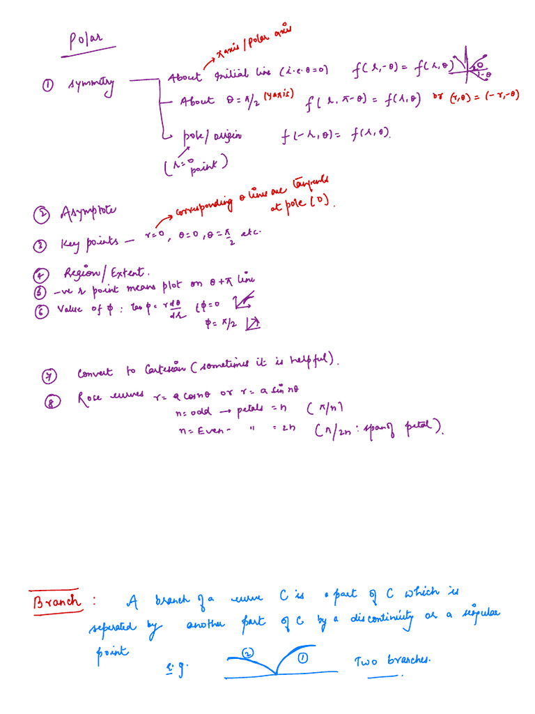 Understanding Polar Coordinates and Curves | PDF | Elementary Geometry ...