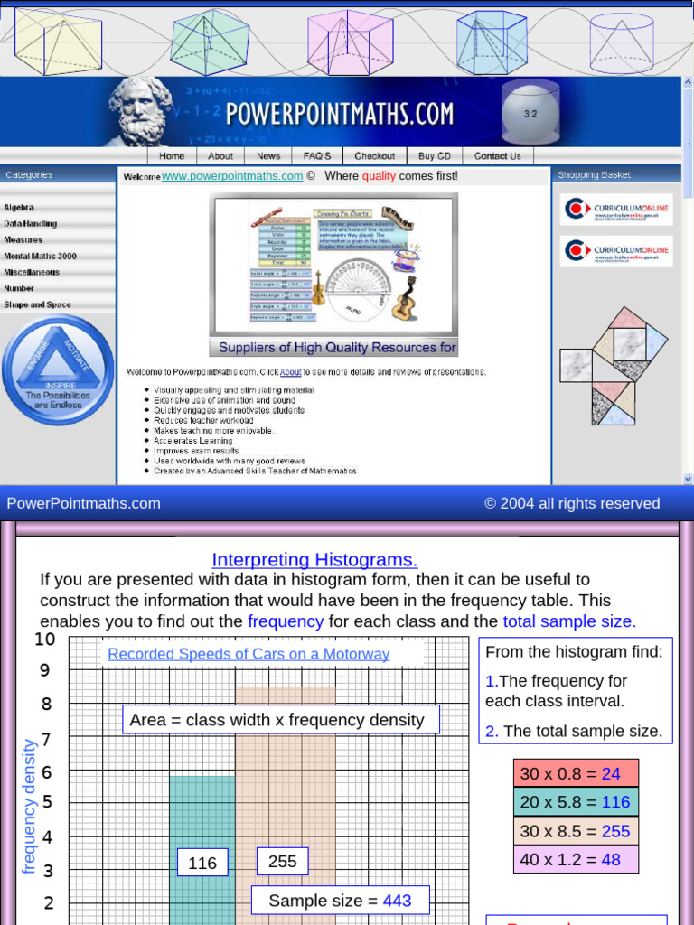 Histograms 3c (Unequal Class Intervals) Interpreting | PDF | Histogram