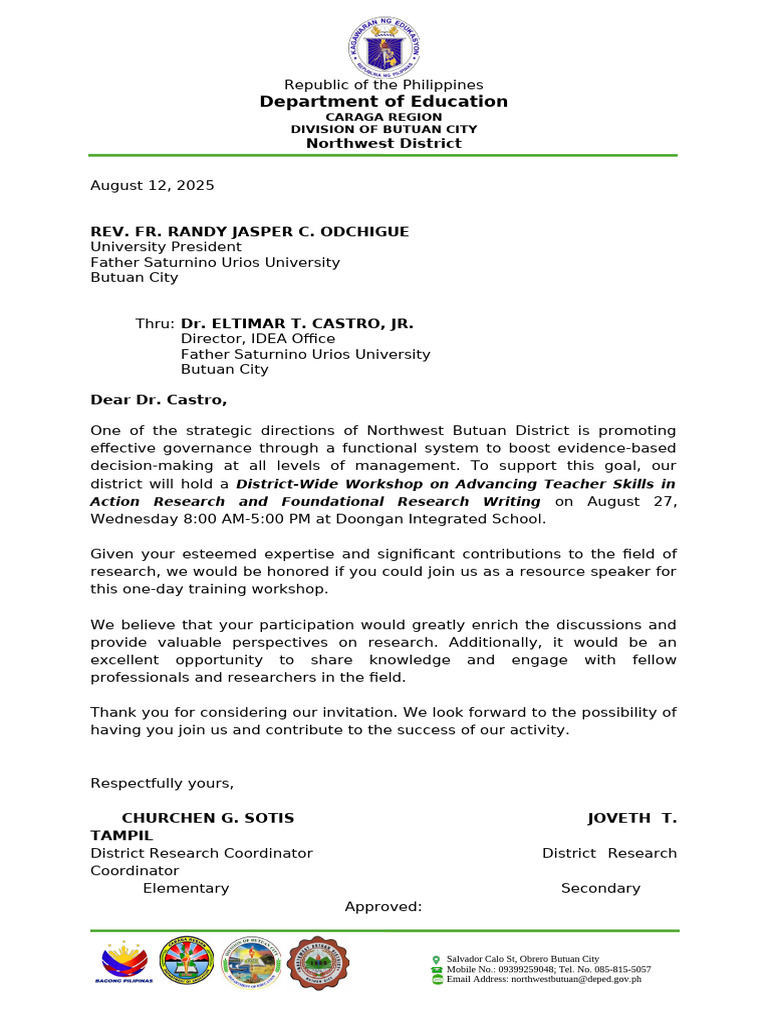 Invitation to Workshop on Research Skills | PDF