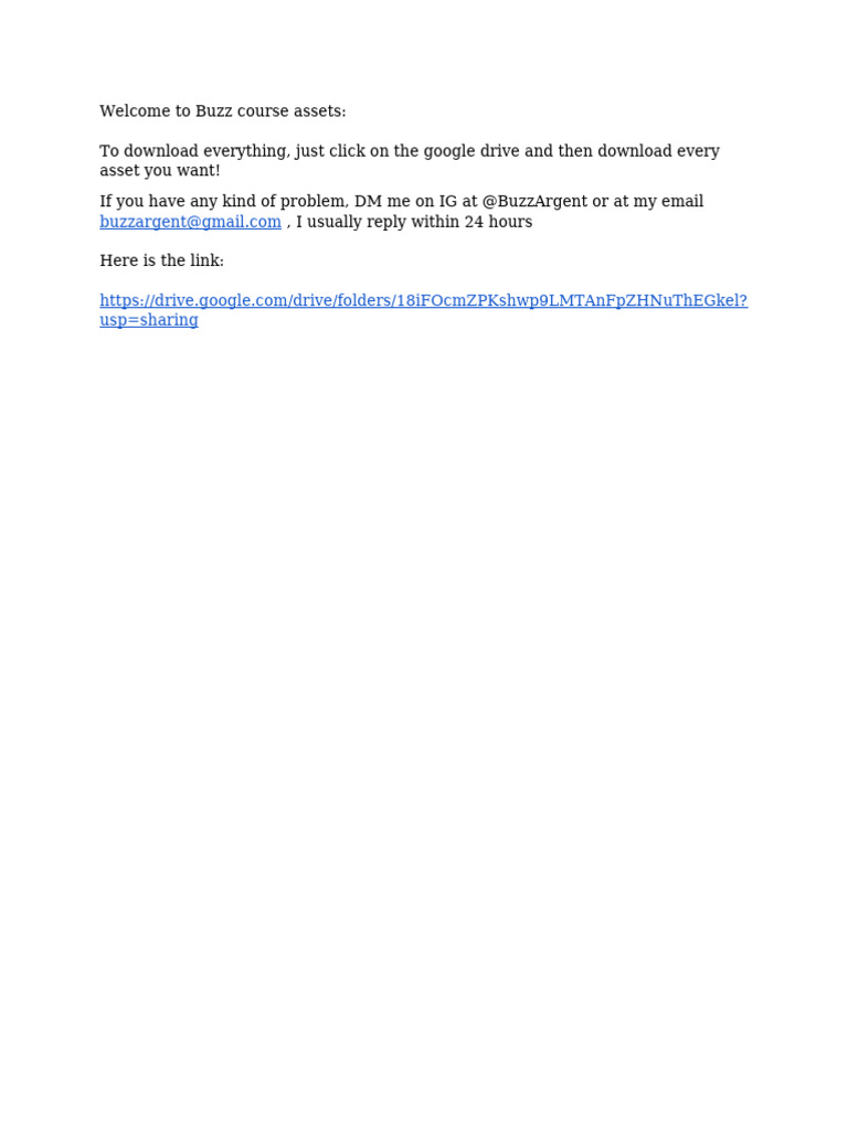 Buzz Course Assets | PDF