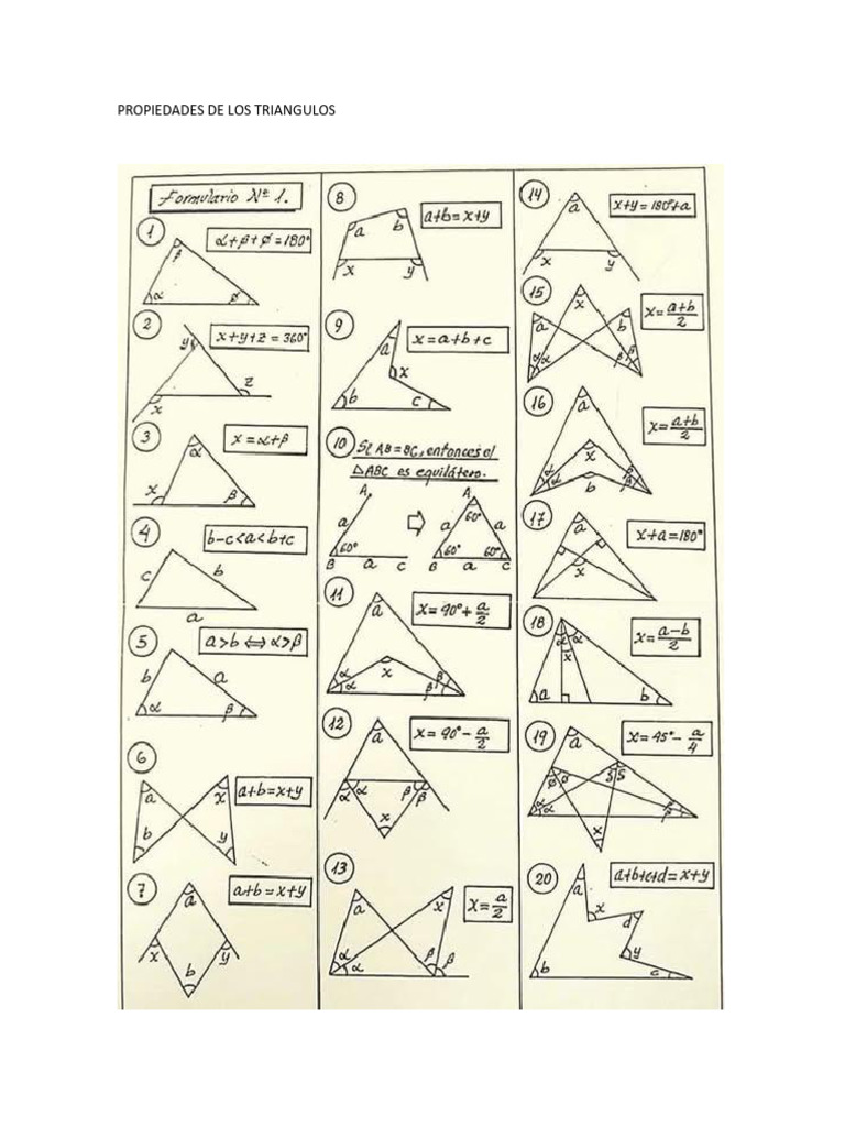 Propiedades de Los Triangulos | PDF