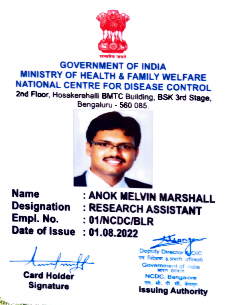 NCDC Research Assistant ID Card Details | PDF