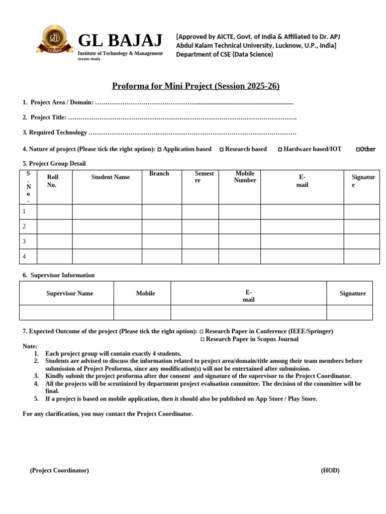 Mini Project Proforma for CSE Students | PDF | Chess Theory