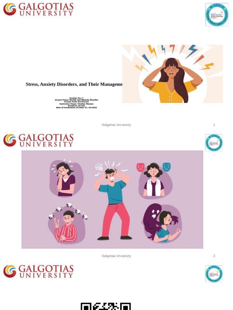 Managing Stress and Anxiety Disorders | PDF | Anxiety | Anxiety Disorder