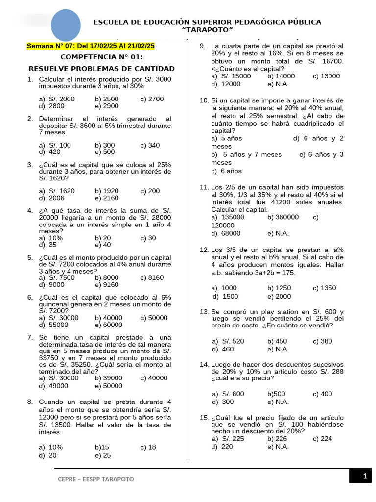 Problemas de Matemáticas para Docentes | PDF
