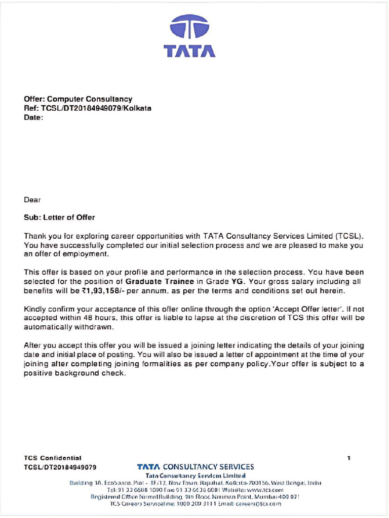 Offer Letter | PDF