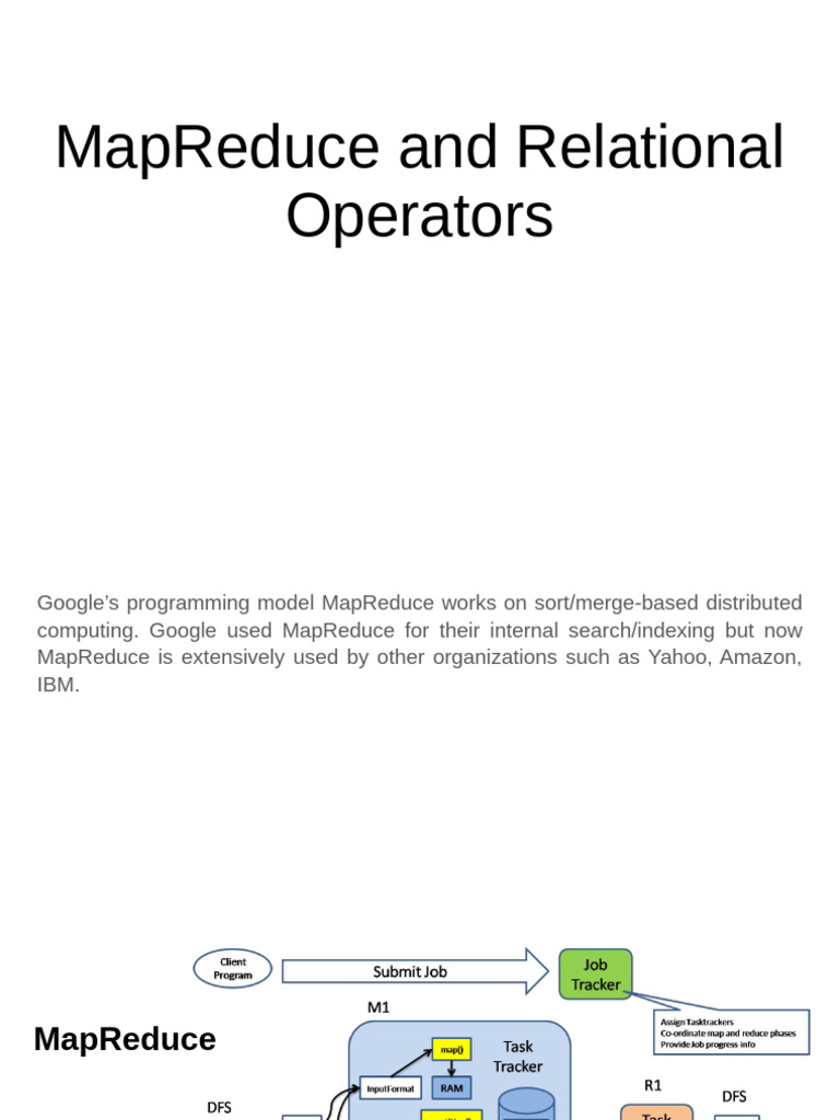 Module 2 - Map Reduce and Relational Operators | PDF